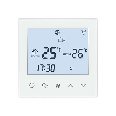 Ecran alb 2 țevi și 4 țevi termostat ventiloconvector TDS21-AC